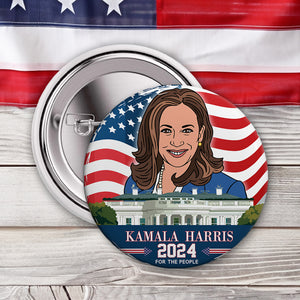 Kamala Harris 2024 For The People Pin Button HA75 63566