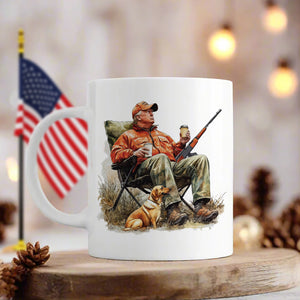 Patriotic Trump Hunting Gear Perfect for Gun Lovers and Hunters White Mug LM32 63877