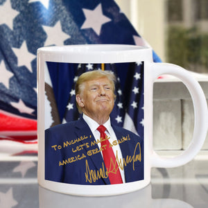 President Donald Trump Autographed Mug, Donald Trump Homage Mug HA75 63584