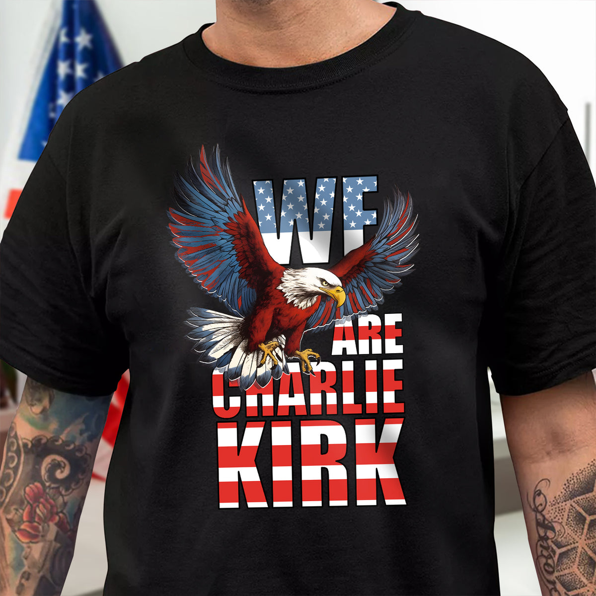 We Are Charlie Kirk America Eagle Patriot Memorial Dark Shirt LM32 65489