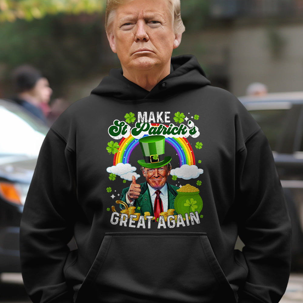 Make St Patrick's Day Great Again Funny Rich Trump Dark Shirt HO82 65608