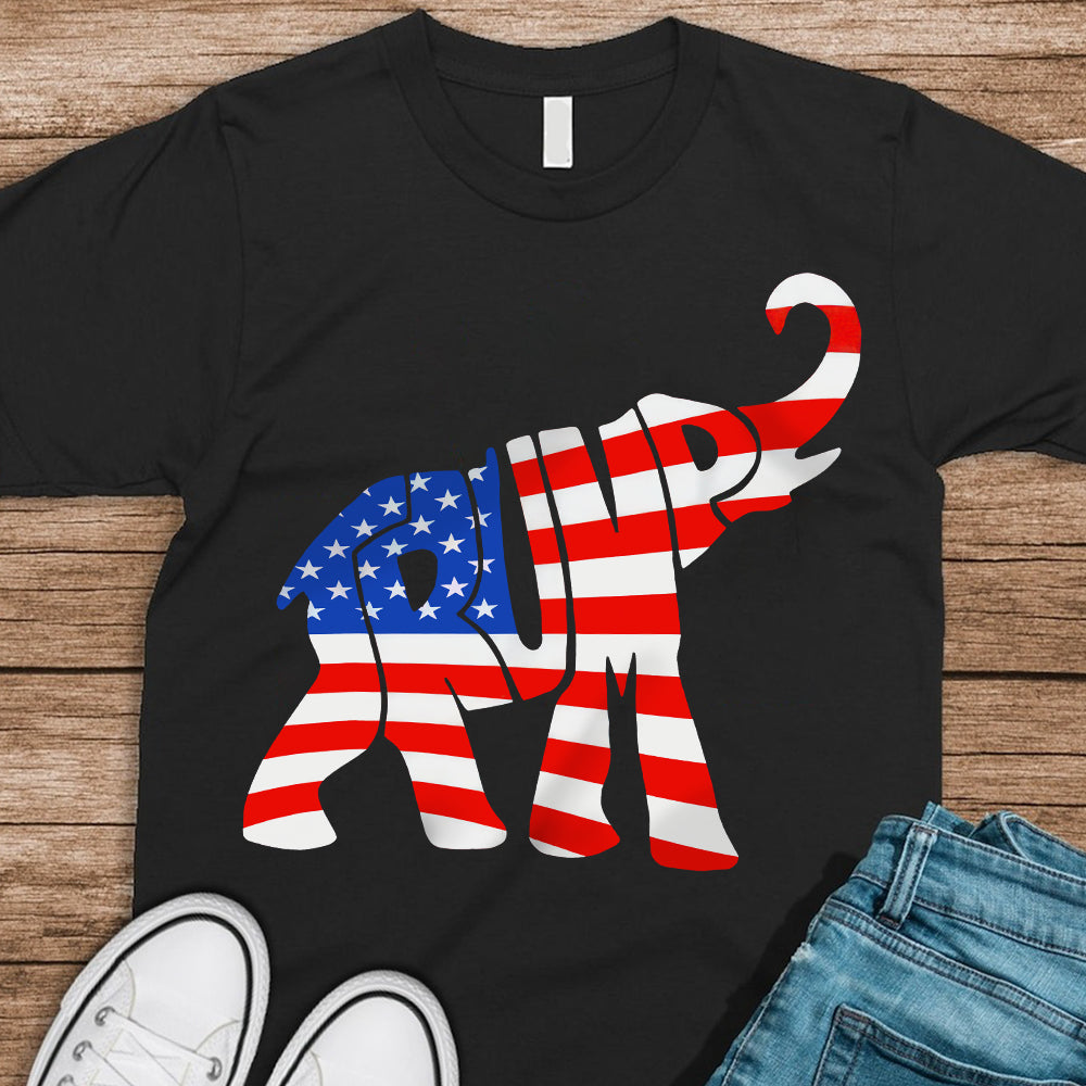 Donald Trump Republican Elephant American Flag Shirt DM01 62943