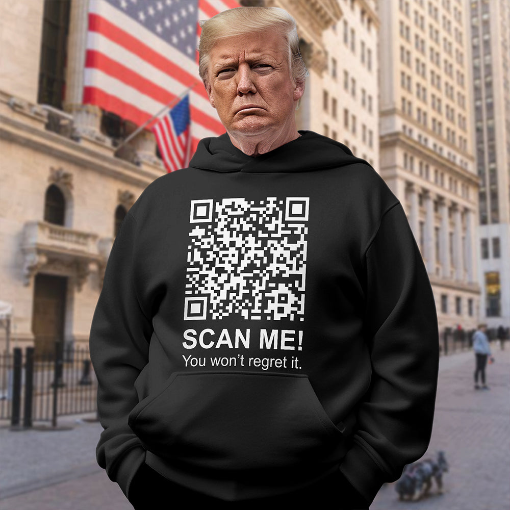 Funny QR Scan me President Trump 45 47 Dancing Dark Shirt HA75 64184