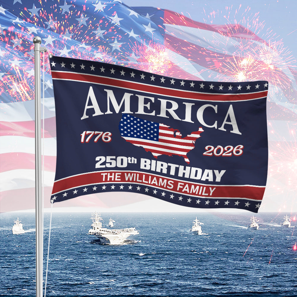America 250 Birthday 1776-2026 Double-Sided Flag HO82 894600