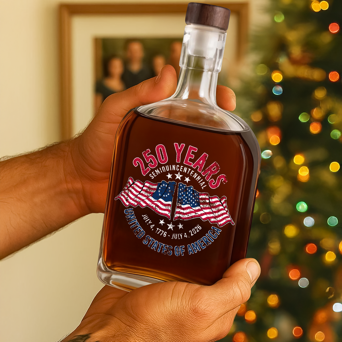 American 250 Years Semiquincentennial – Patriotic Gift 2026 Whiskey Bottle LM32 895267