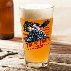 Trump Train 2024 for Patriotic Fans Beer Glass LM32 63931