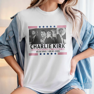 Pray For Charlie Kirk - Conservative Political Quote Bright Shirt LM32 65421