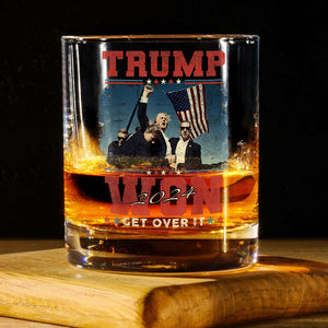 Trump Won President 2024 Rock Glass HO82 65172