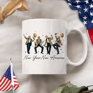 New Year New America Humorous Dancing Trump White Mug HA75 64288