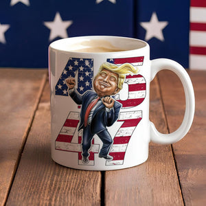 Patriotic Trump 2024 45th & 47th President's Legacy MAGA White Mug LM32 63953