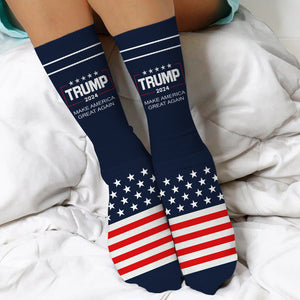 Trump 2024 Make America Great Again US Election Middle Tube Socks HO82 65514