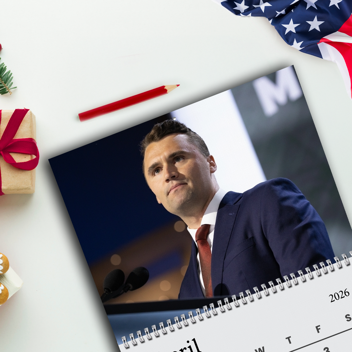 Charlie Kirk Calendar 2026 Turning Point USA Inspirational Wall Calendar LM32 65791