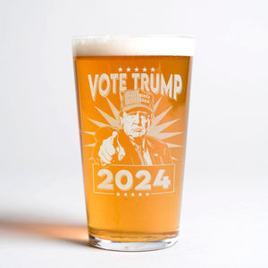 Vote Trump 2024 Print Beer Glass N304 62622