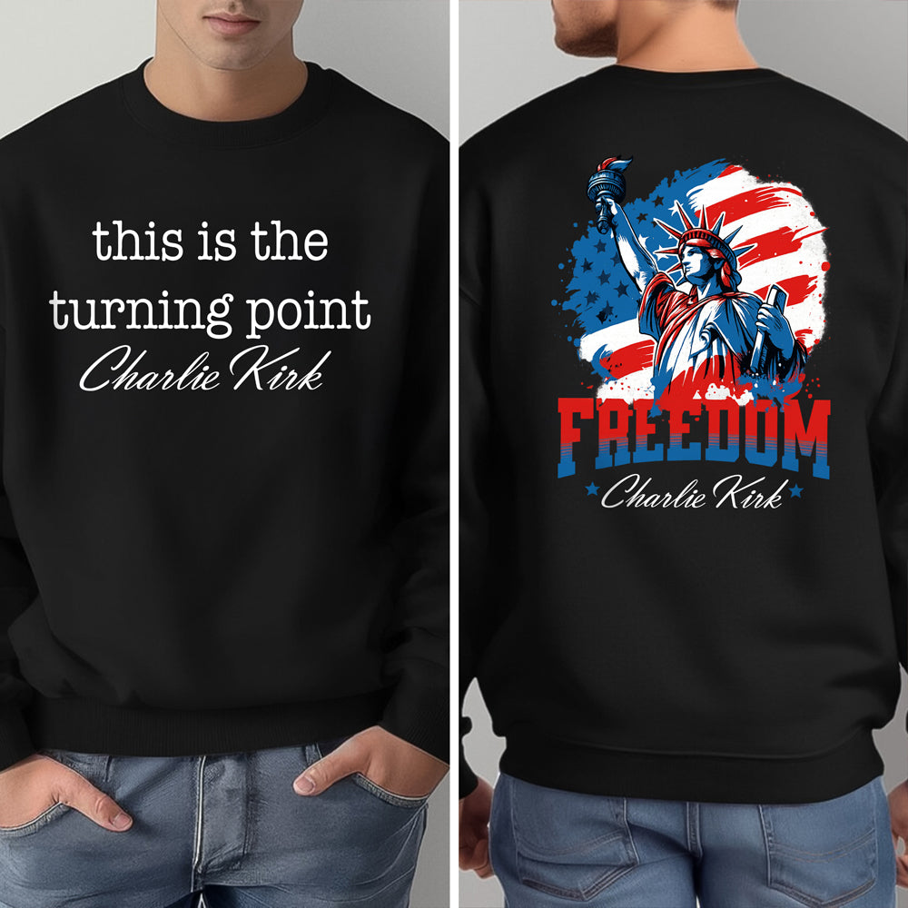 Charlie Kirk - This Is The Turning Point Back and Front Shirt HO82 66006