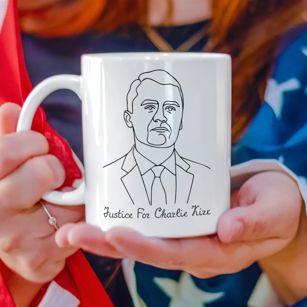 Justice For Charlie Kirk Ideas Are Bulletproof White Mug LM32 65607