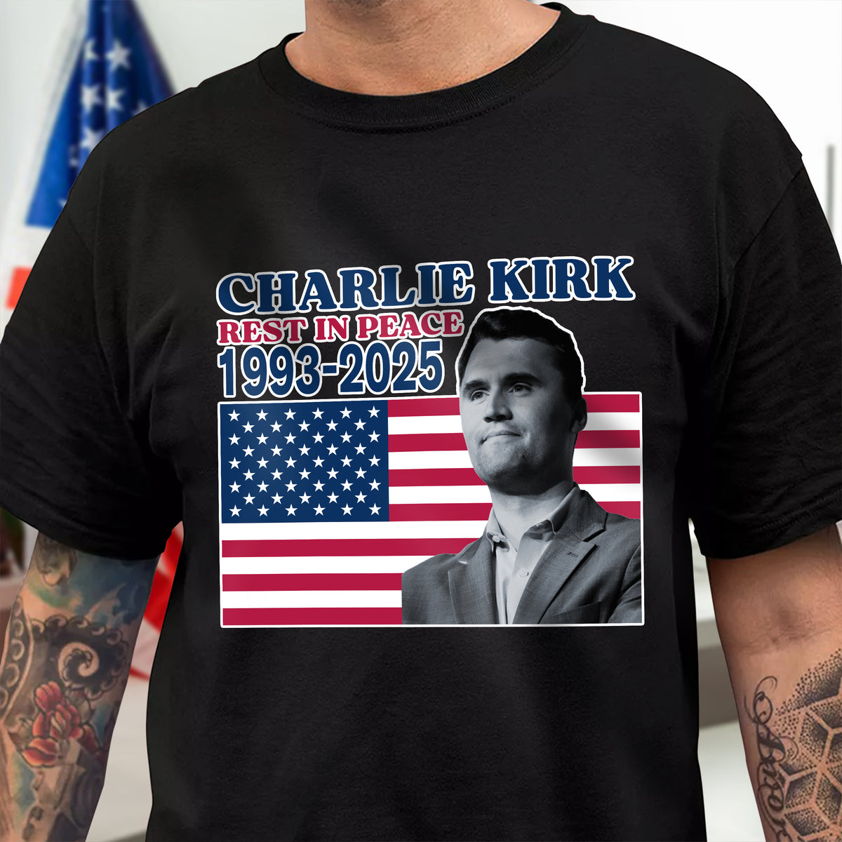 Charlie Kirk Rest In Peace 1993-2025 America Dark Shirt LM32 65627