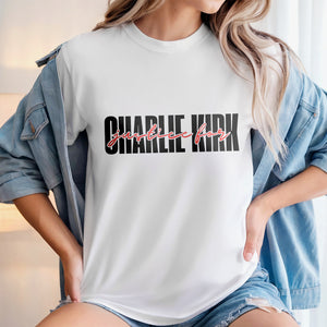 Justice For Charlie Kirk America Patriot Memorial Bright Shirt LM32 65601