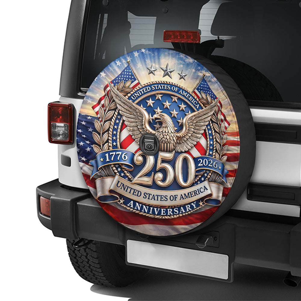 USA 250th Anniversary, 1776-2026 America 250 Emblem Semiquincentennial Tire Cover HO82 901024