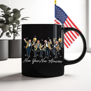 New Year New America Humorous Dancing Trump Black Mug HA75 64290