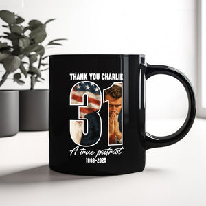 Thank You Charlie Kirk A True Patriot Black Mug HO82 65986