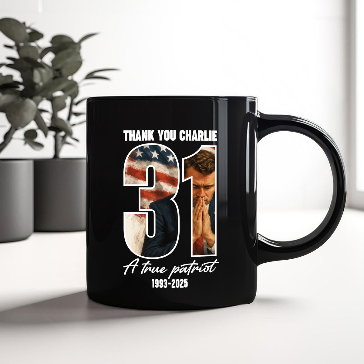 Thank You Charlie Kirk A True Patriot Black Mug HO82 65986