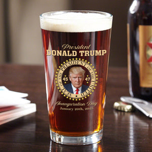 President Donald Trump Inauguration Day Beer Glass HA75 63956