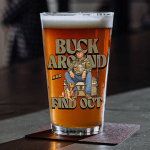 Trump Buck Around And Find Out Grunge Print Beer Glass HO82 65168