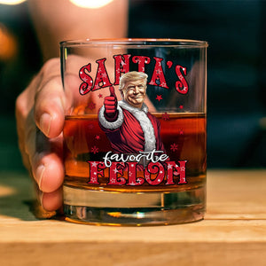 Santa's Favorite Felon Rock Glass TH10 64041