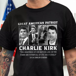Prayers Up for Charlie Kirk Great America Patriot Memorial Dark Shirt HO82 65740
