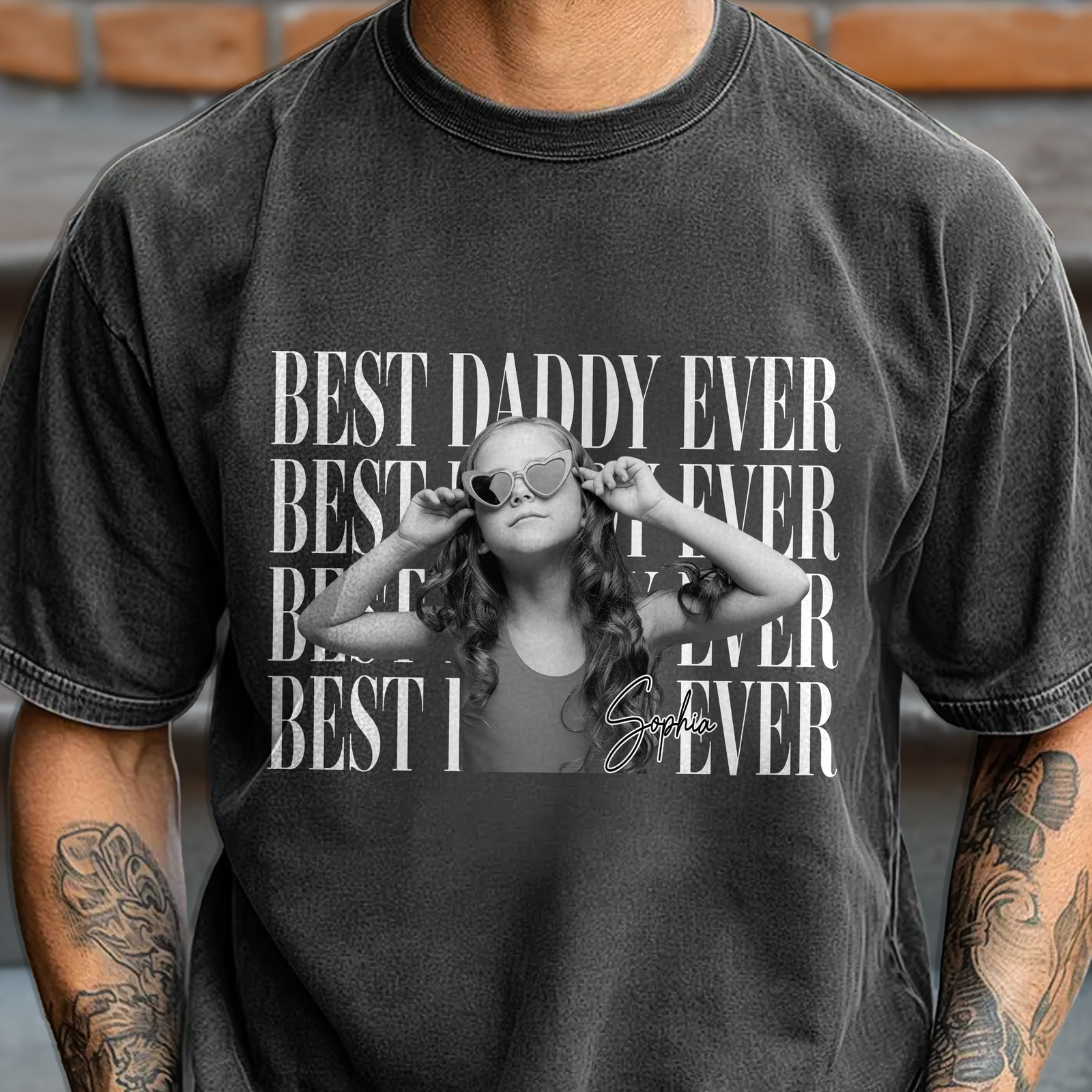 Personalized Vintage Photo Best Dad Mom Ever Comfort Shirt HA75 921276