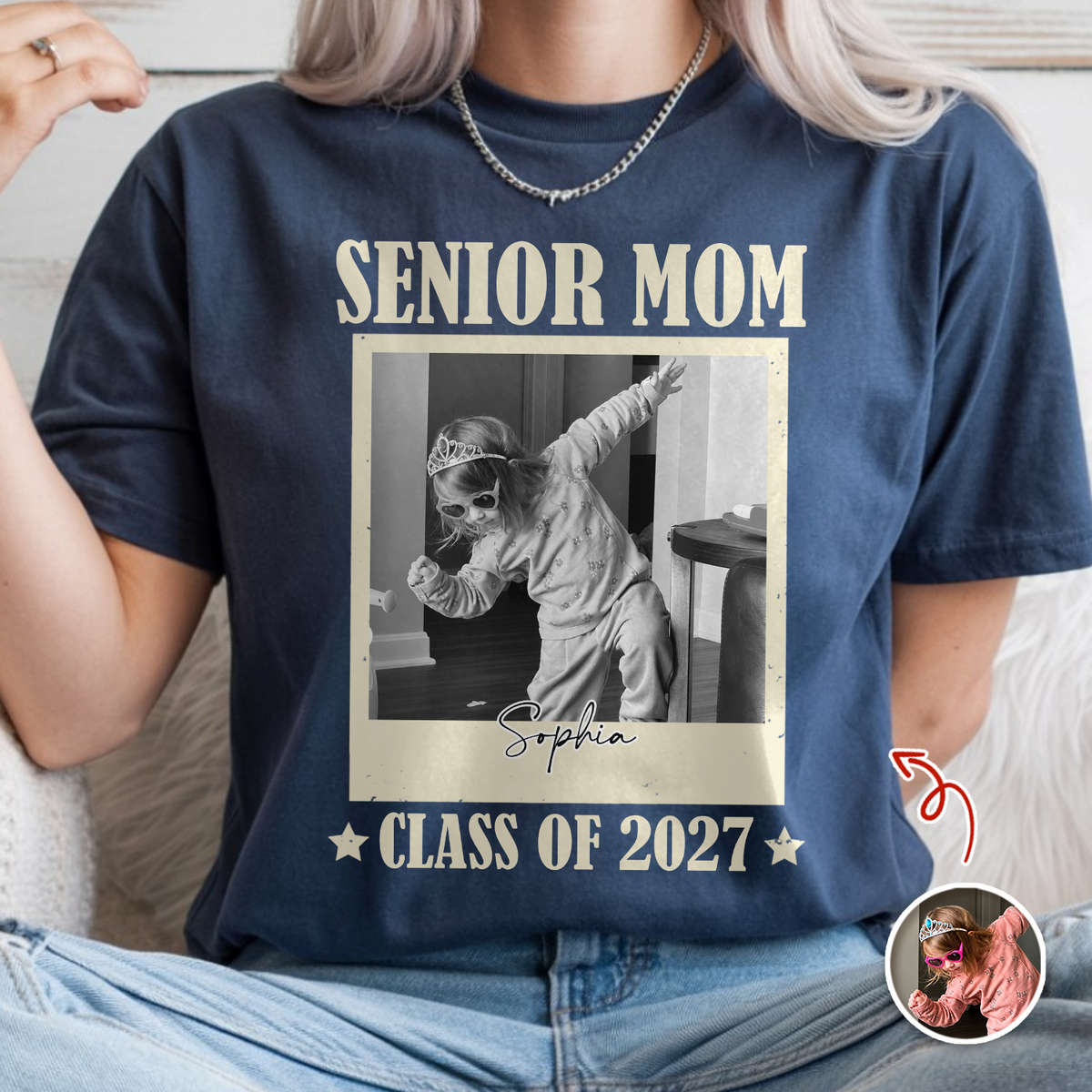 Custom Photo Senior Dad Mom Class Of 2027 Comfort Shirt Back To School TH10 170555