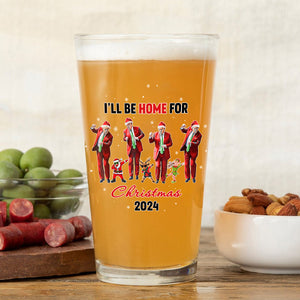 Let's Dance Together Trump Will Be Home For Christmas Beer Glass LM32 65017