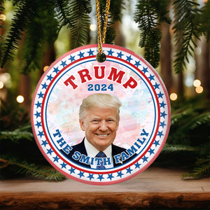 Custom Family Name President Donald Trump 2024 Ceramic Ornament HA75 63254