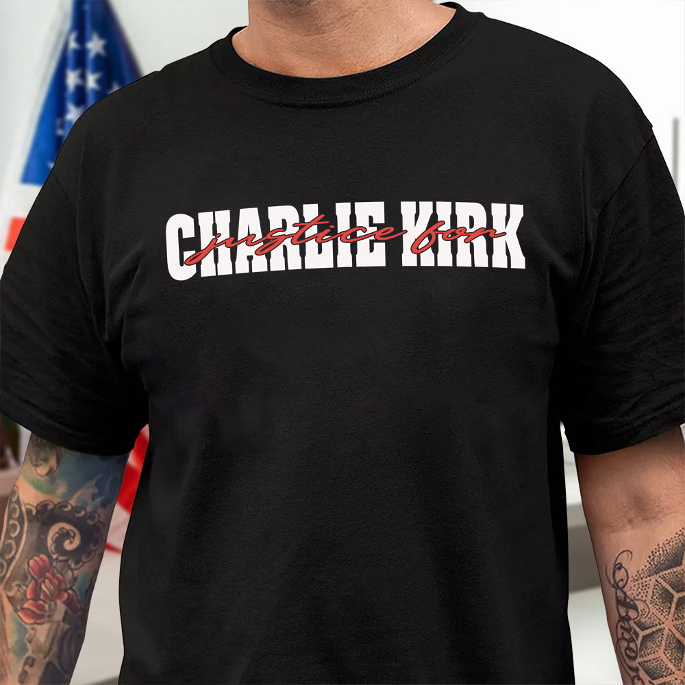 Justice for Charlie Kirk Dark Shirt HA75 64600