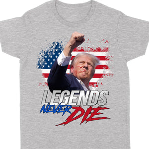 Trump Legends Never D** | Trump Fight 2024 Shirt Pennsylvania Rally | Shirt Dark C1116 - GOP