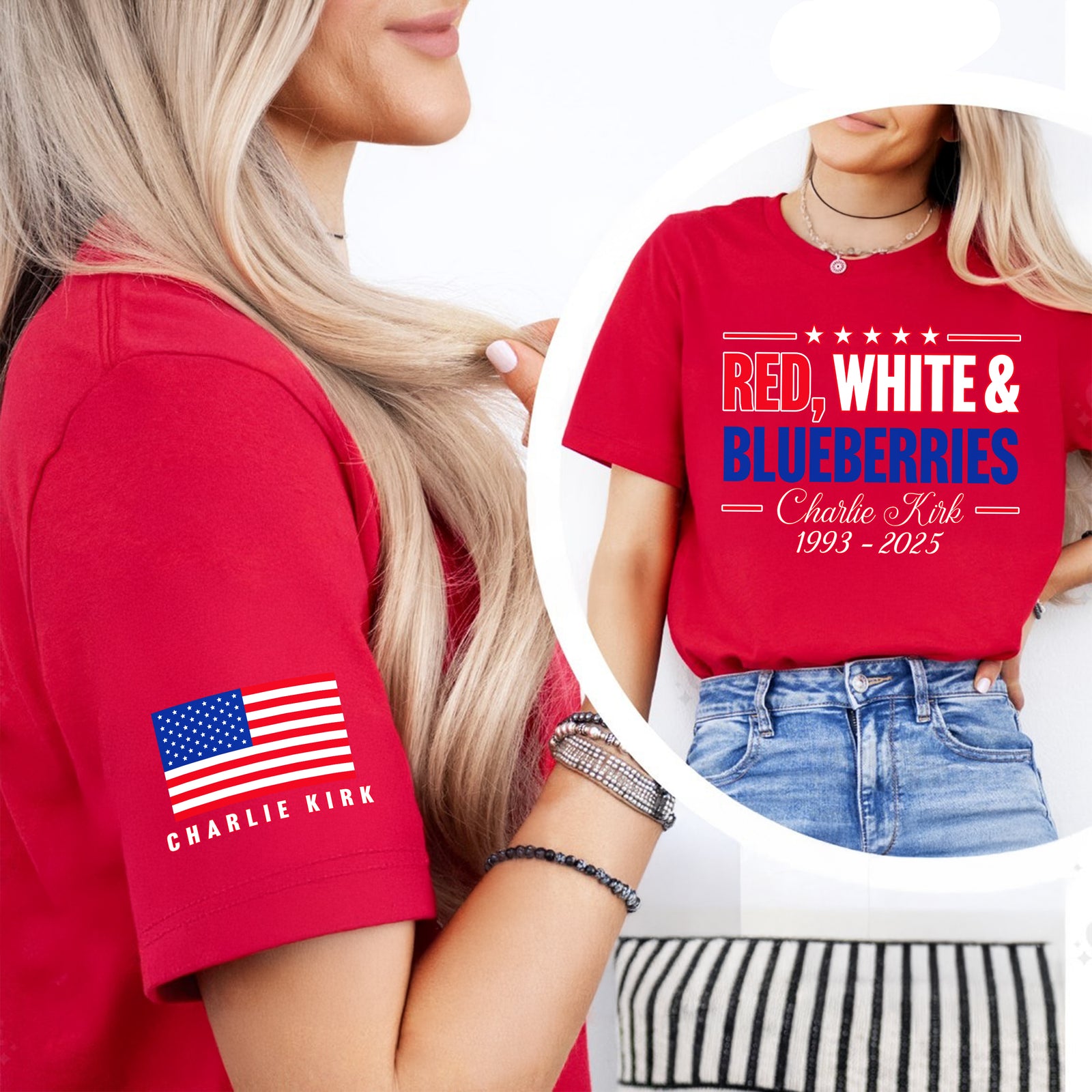 Red, White & Blueberries Charlie Kirk Shirt TH10 64519