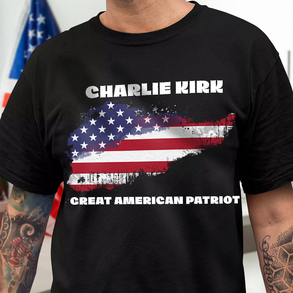 Pray For Charlie Kirk - Great American Patriot Dark Shirt LM32 65635