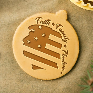Personalized Faith, Family & Freedom Cookie Stamp LM32 897461