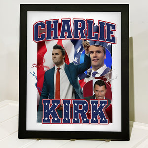 Patriotic Tribute to Charlie Kirk Memorial Picture Frame LM32 65615