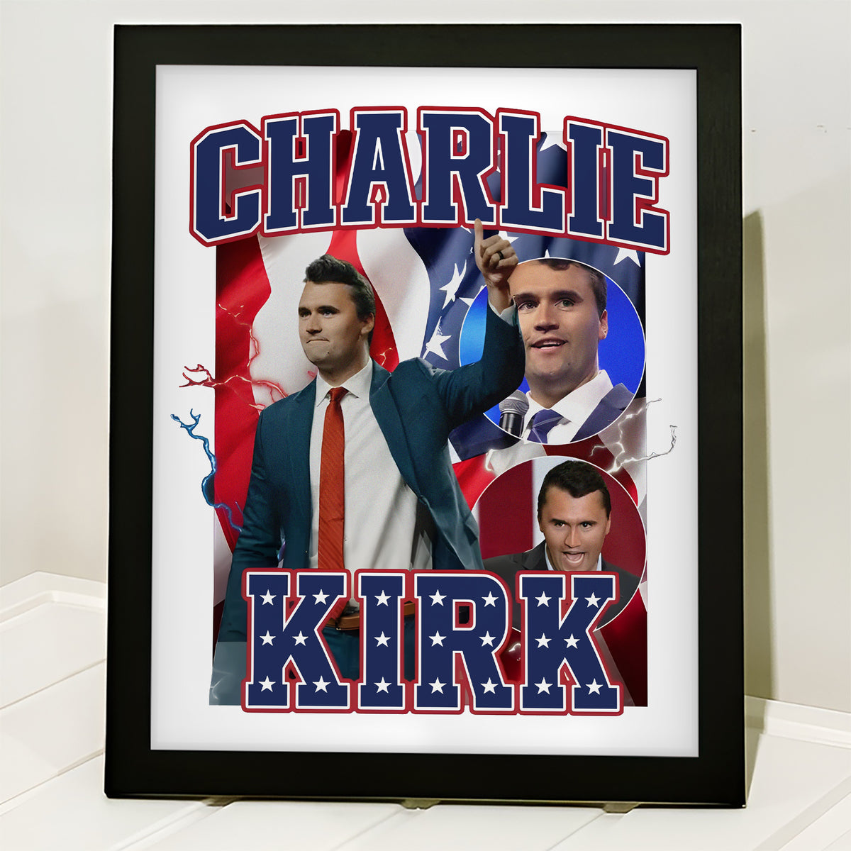 Patriotic Tribute to Charlie Kirk Memorial Picture Frame LM32 65615
