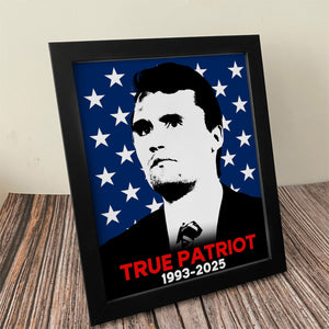 American Patriot Charlie Kirk With USA Flag Picture Frame HO82 65818