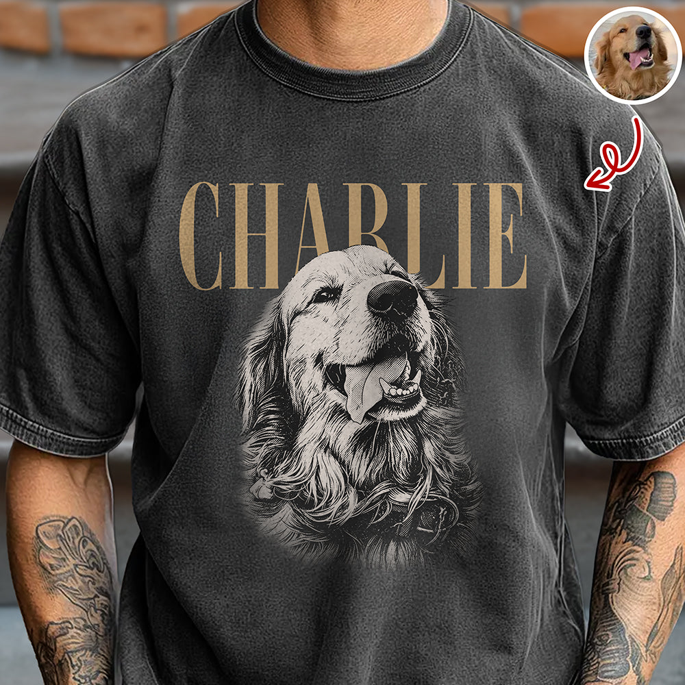 Custom Pet Face Shirt Vintage Style Comfort Shirt TH10 169751