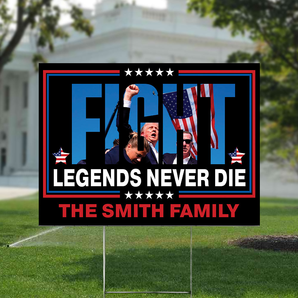 Personalized Donald Trump 2024 Fi**t Legends Never D** Yard Sign HO82 63228