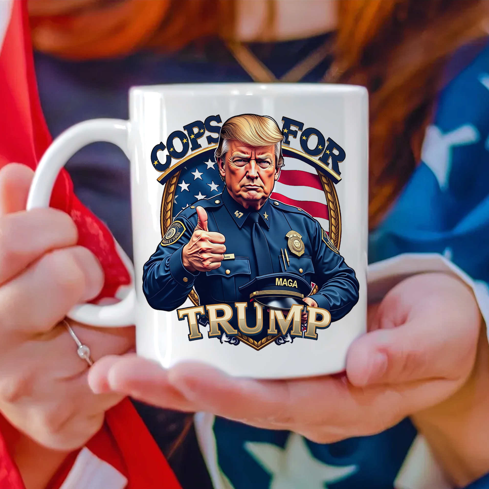 Cops For Trump MAGA White Mug HO82 65698