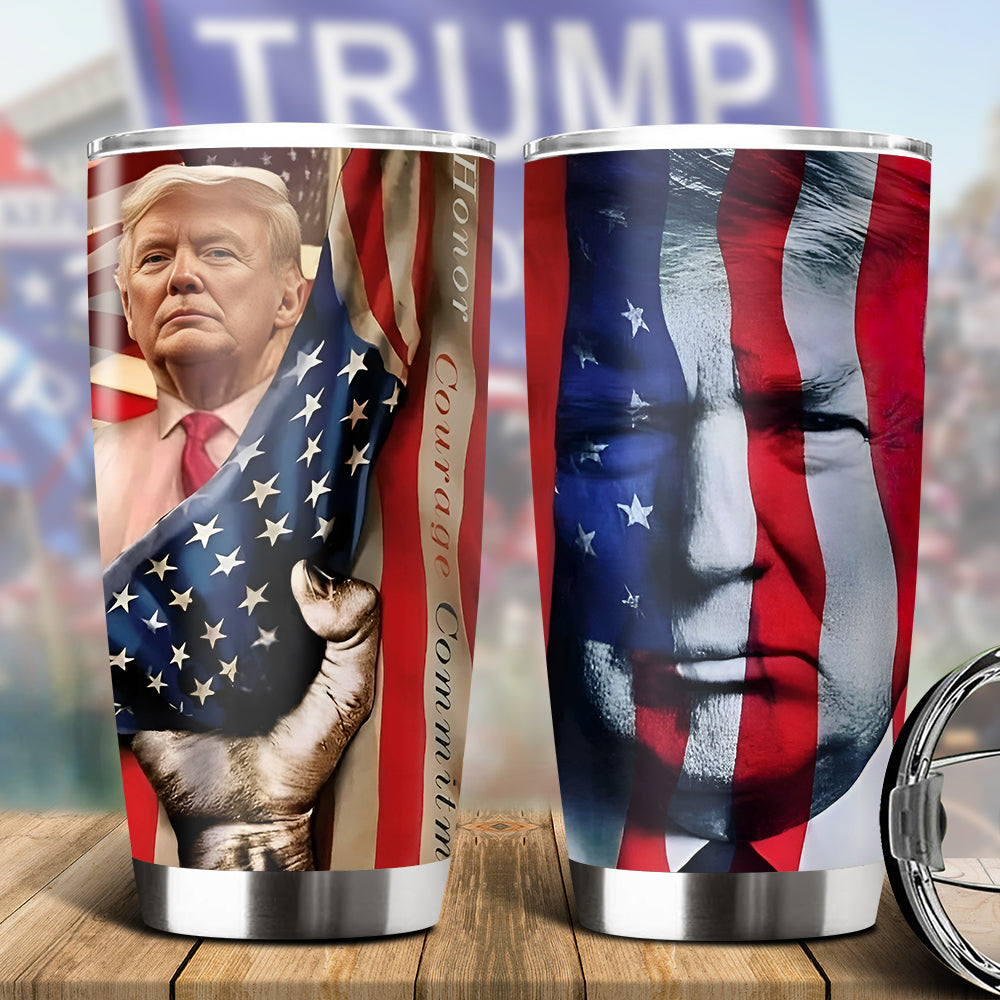 Honor Courage Commitment Trump Fat Tumbler TH10 62989