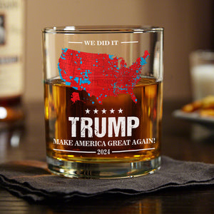 Custom Name Let's Make America Great Again -Trump Whisky Glass HA75 63940