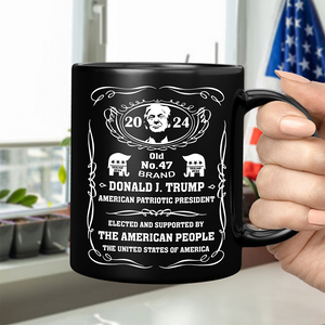 Donald J. Trump American Patriotic President Black Mug HA75 63920