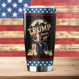 Custom Dog Clipart Trump Duck Hunting 2024 Fat Tumbler LM32 63909