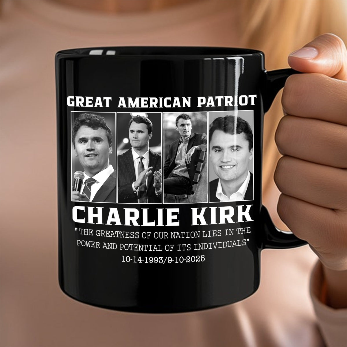 Prayers Up for Charlie Kirk Great America Patriot Black Mug HO82 65746
