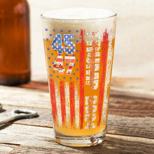 Personalized Gift Trump 45 47 - 2024 Beer Glass HA75 63721